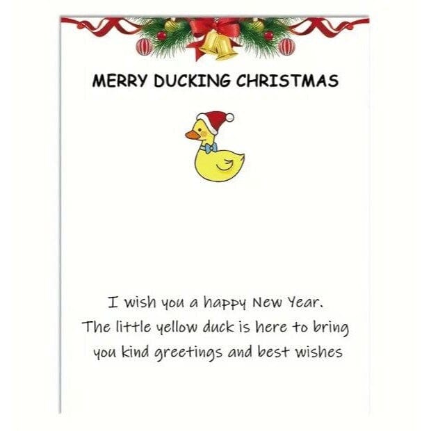 Quack-tastic Greetings: Cute Little Duckling Christmas Card