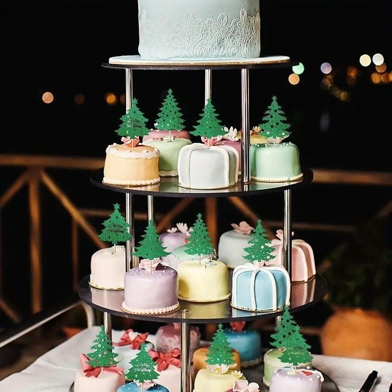 Twinkling Christmas Trees: Cupcake Toppers for Holiday Celebrations