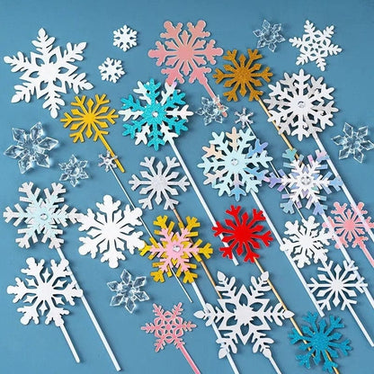 Winter Wonderland: Snowflake Cake Topper for Birthday Celebrations