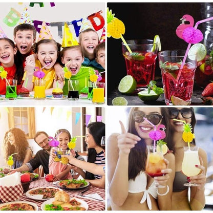 3D Flamingo flexible straw add a touch of tropical fun to every drink you enjoy!