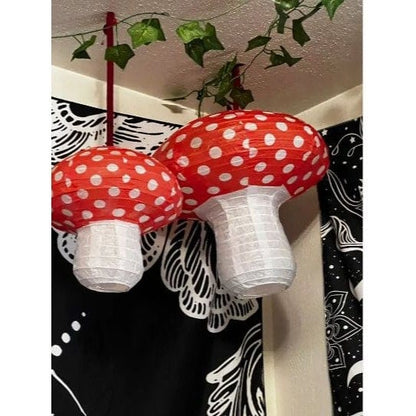 3D Mushroom Paper Lantern: Jungle Wonderland Party Decor