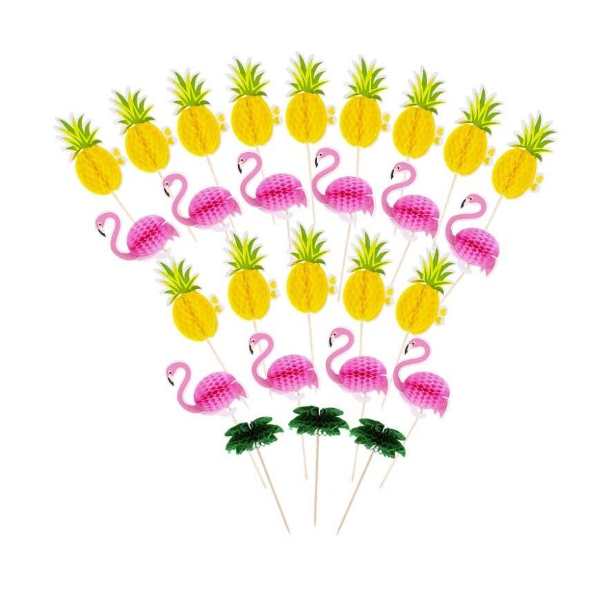 3D Pineapple Cupcake Picks great for dessert tables, Drinks and finger foods!