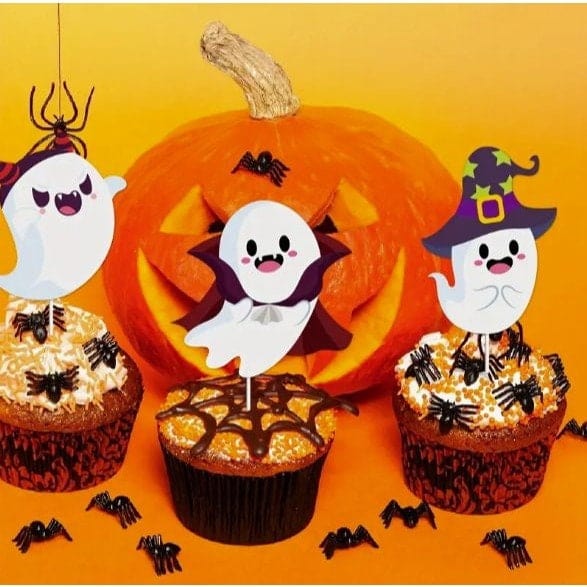 6 pack of Ghost Cupcake Topper - Perfect for Halloween