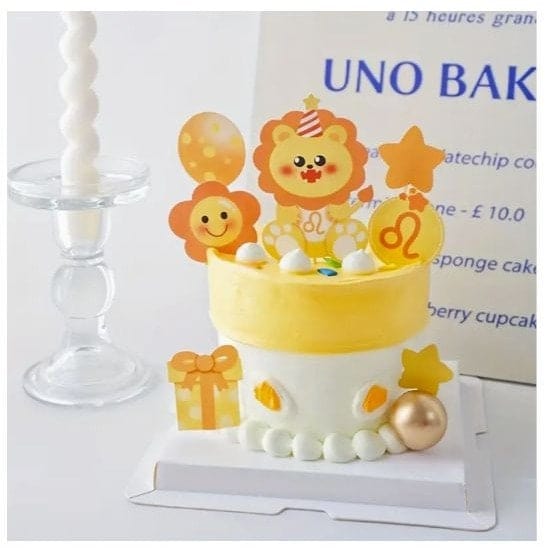 8-Piece Set Cartoon Lion Cake Inserts