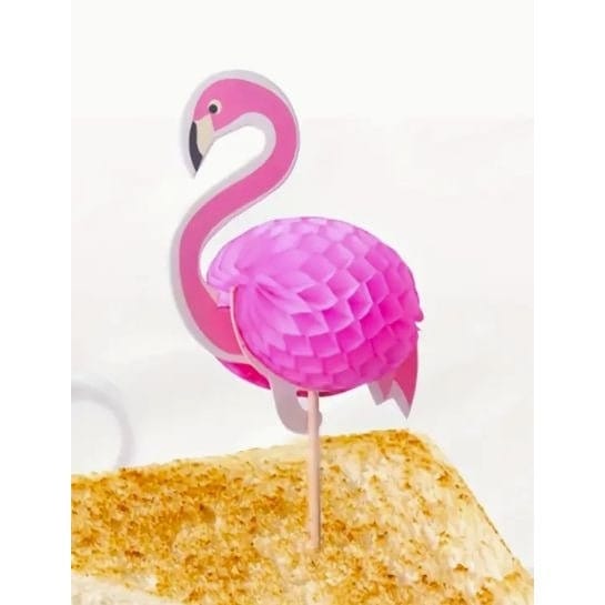 Add a tropical flair to your cocktails and party treats with these charming Cocktail Flamingo Sticks Decorative Toothpicks