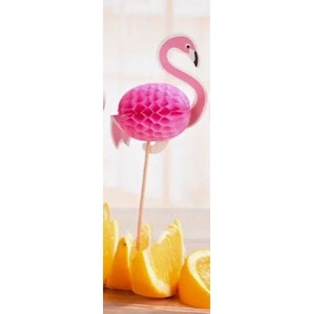 Add a tropical flair to your cocktails and party treats with these charming Cocktail Flamingo Sticks Decorative Toothpicks