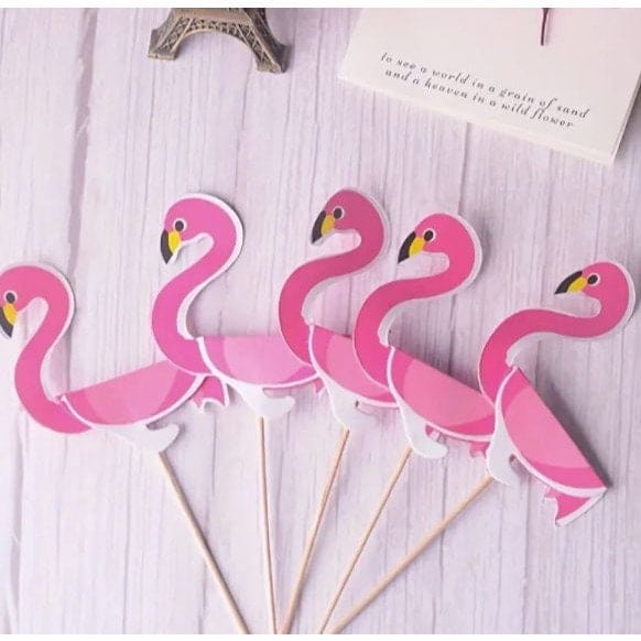 Add a tropical flair to your cocktails and party treats with these charming Cocktail Flamingo Sticks Decorative Toothpicks