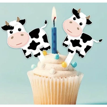 Color Printing Cow Cake Toppers: Party Decor