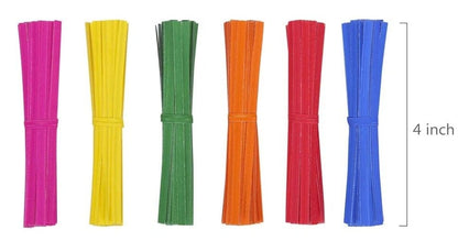 Colored Twist Ties, Bag Ties, 4 Inch, Bread Twist Ties, Durable, Candy Ties for Gardening, Baking, Party, Gift Bags, and more!