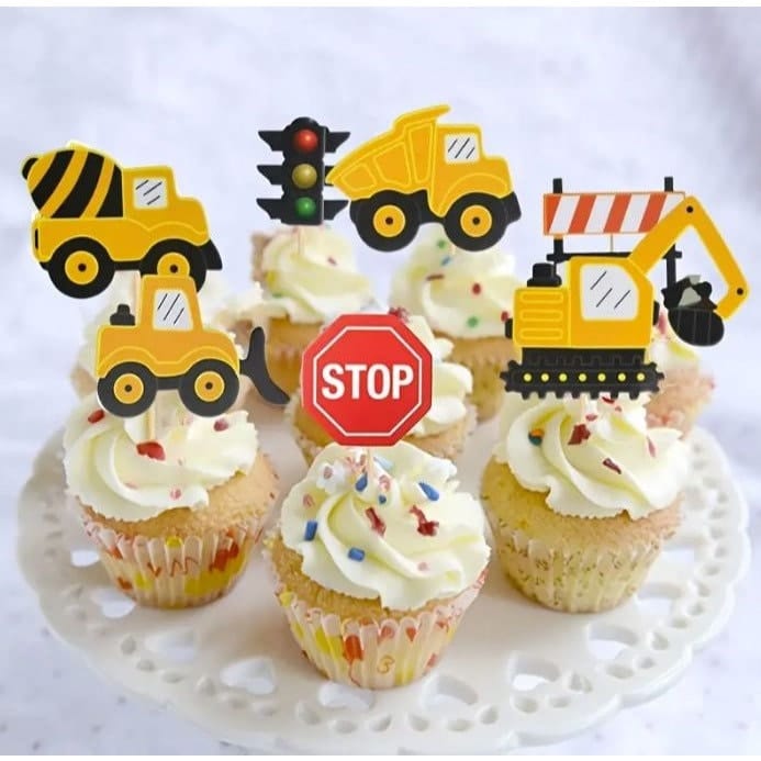 Construction-Themed Party Engineering Car Cake Decorations - Perfect for Baby Shower & Kids Birthday!