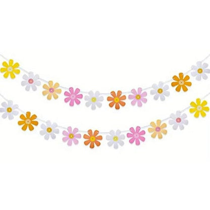 Daisy Hipster hanging banner-  Our Garland Hippie Party Banner is great for parties, girl rooms, and more!