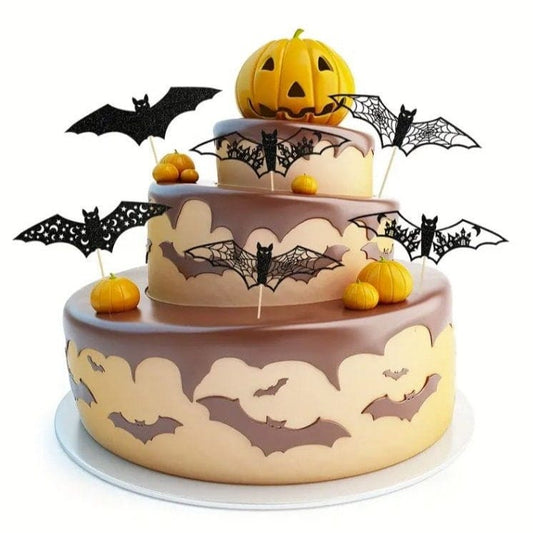 Dimensional Bat Cake Decorations: Spooky Halloween Party Accents