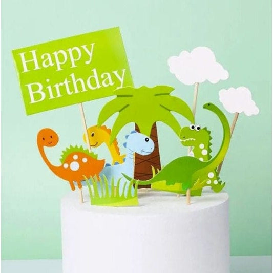 Dinosaur Family Cake Toppers for Enchanting Kids' Baby Shower Party Decor and Dessert Table Magic!