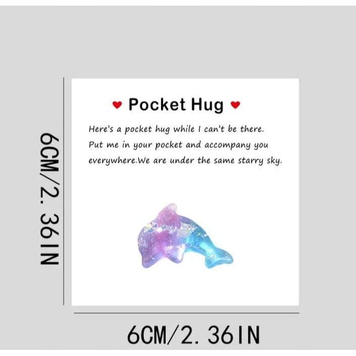 Dolphin Pocket Hug: Encouraging Greeting Card & Decor