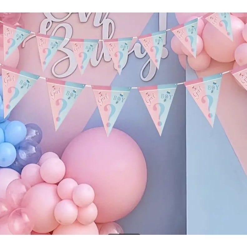 Gender Reveal Flag Decor Set: Celebrate with Fun