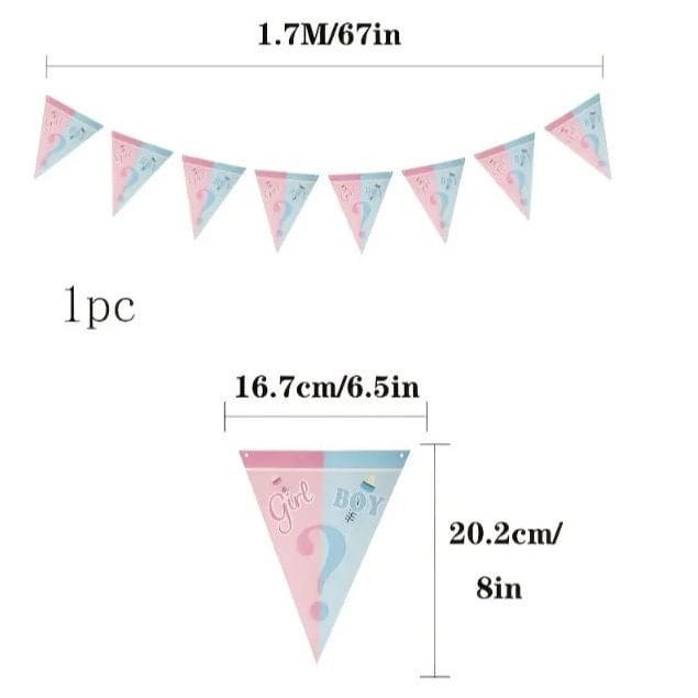 Gender Reveal Flag Decor Set: Celebrate with Fun