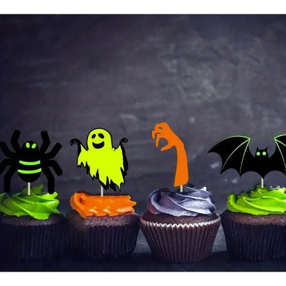 Glowing Halloween Cake Decor: 6 Fluorescent Spooky Inserts!