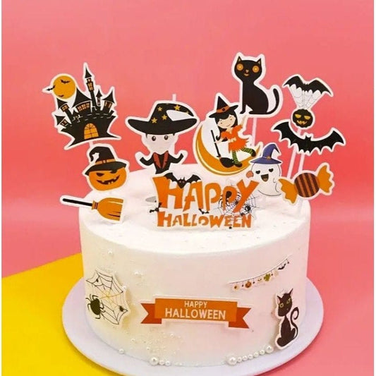 Halloween Cake Decoration Set: Spook Up Your Treats with 8pcs of Instant Charm. Elevate Your Baking Game!