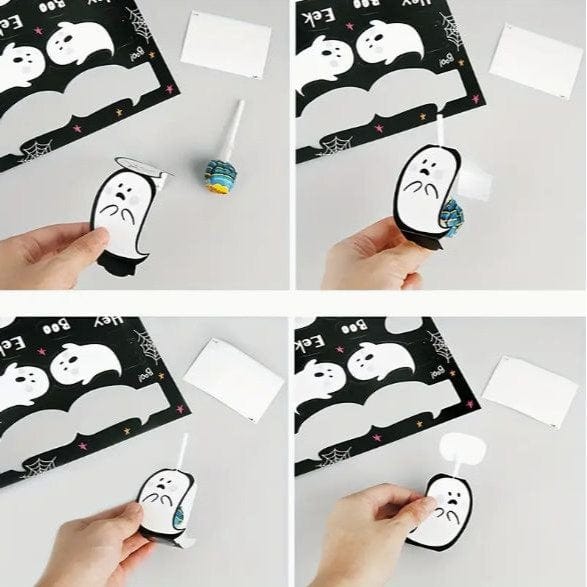 Halloween Cute Ghost Lollipop Cards: Creative Decor
