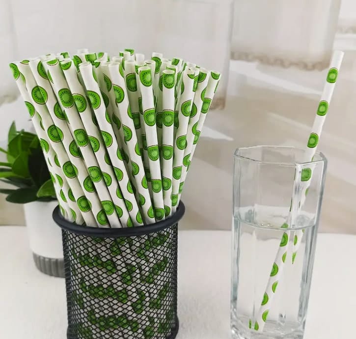 Juicy Delight: Fruit-Themed Eco-Friendly Paper Straws for Vibrant Sipping Experiences