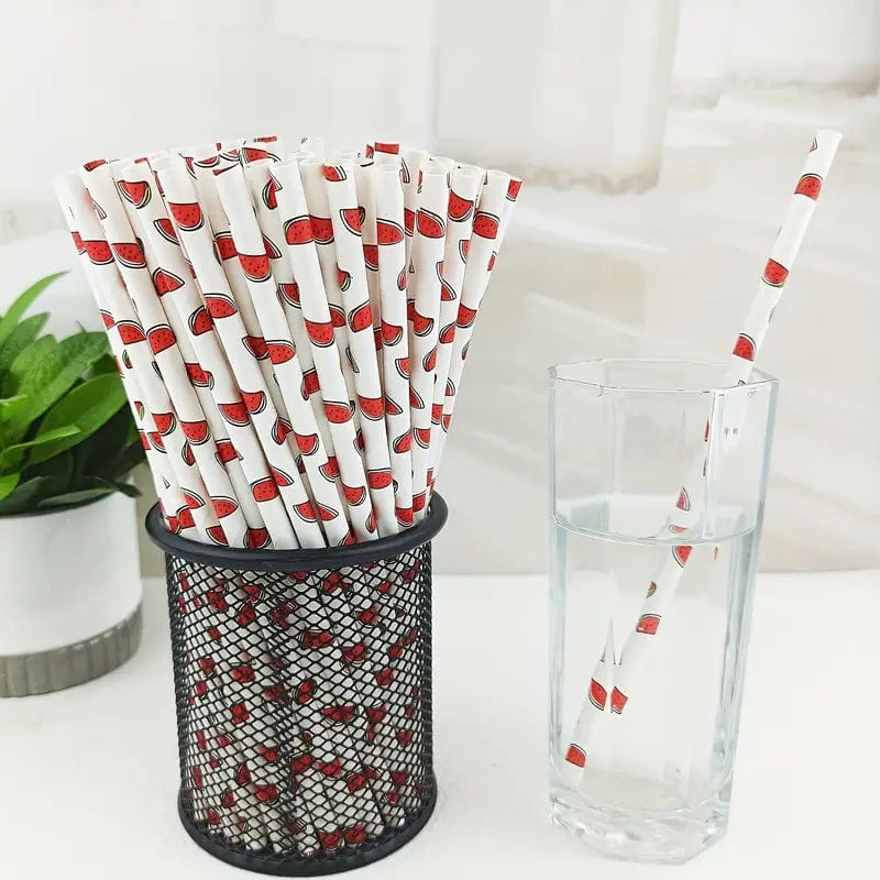 Juicy Delight: Fruit-Themed Eco-Friendly Paper Straws for Vibrant Sipping Experiences