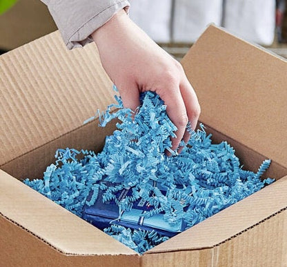 Light Blue Crinkle Paper, Void filler, Shredded paper, Gift box filler & Wrapping, Basket Cushioning, wedding gift box, Paper Party supplies