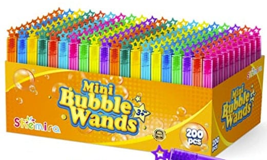 Mini Bubble Wands, Bulk Party Favor for Kids, Goodie Bags, Carnival Prizes, Wedding, Summer Bubble Toys for Kids, School Classroom Prizes