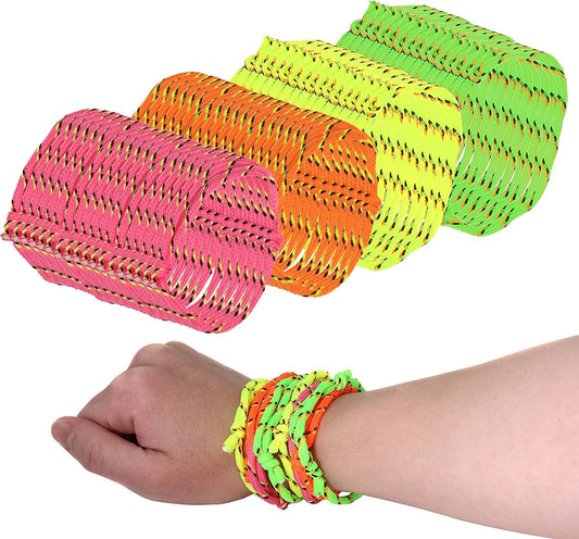 Neon Friendship brackets that are adjustable, great for goodie bags, party favors, 90's parties, piñatas, and so much more!