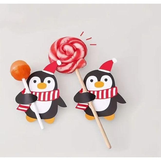 Penguin Lollipop Card Inserts: Unique & Cute Decor