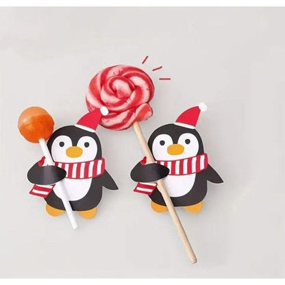 Penguin Lollipop Card Inserts: Unique & Cute Decor