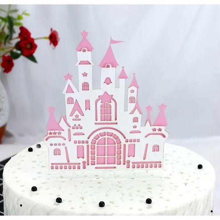 Pink Castle House Cake Inserts: Birthday Decor