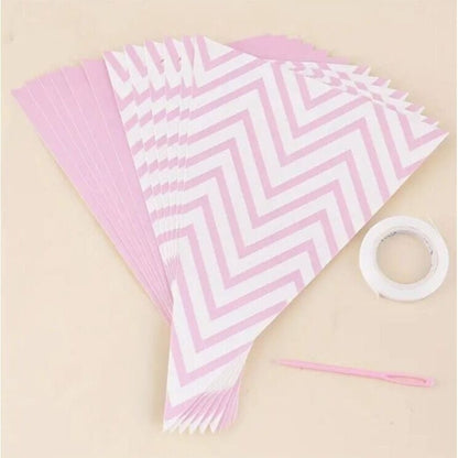 Pink Party Decoration Pull Flag: Birthday Banner for Home Events, Weddings & More