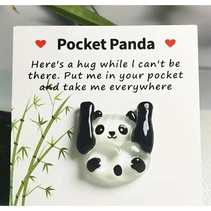 Pocket Hug Panda: Cute Birthday Gift with Poem Card