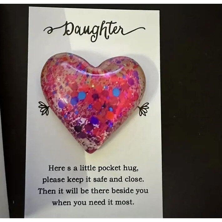 Pocket Hugging Heart: Glitter Glass Love Gift