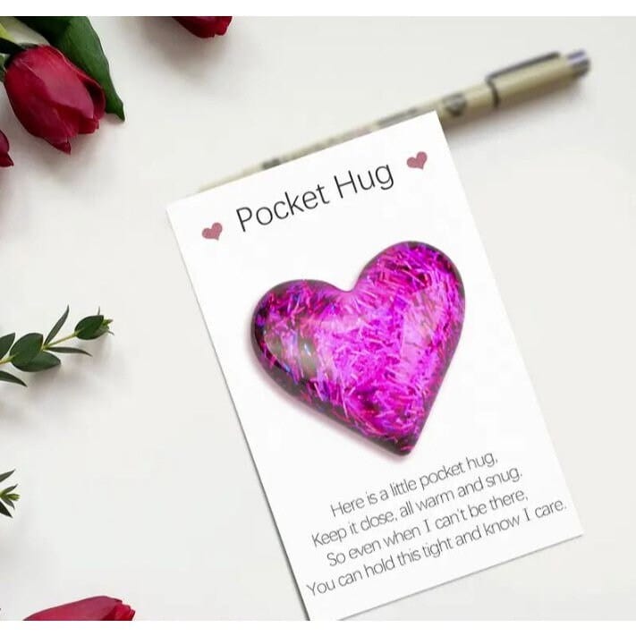 Pocket Hugging Heart: Glitter Glass Love Gift
