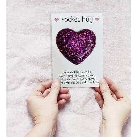 Pocket Hugging Heart: Glitter Glass Love Gift