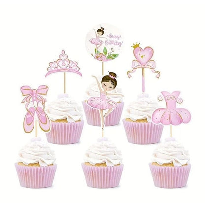 Princess Ballet Cake Topper Set: Party & Dessert Decor