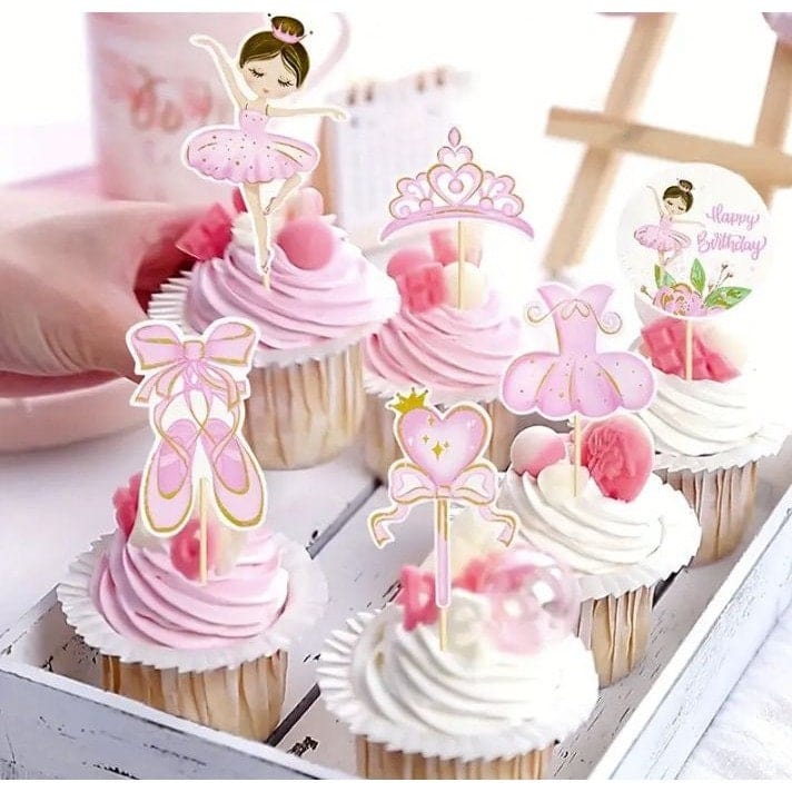 Princess Ballet Cake Topper Set: Party & Dessert Decor