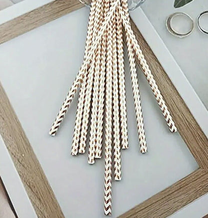 Rose Gold Paper Straw Creative Disposable Paper Party Pastry Drink Decoration Straw, baby shower, Birthday party, & more!