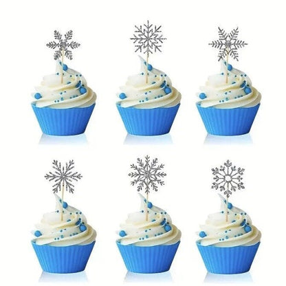 Snowflake Cake Toppers: Festive Cake Decorations