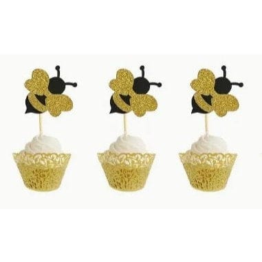 Sweet Buzz: Bee Honeycomb Cupcake Topper for Perfect Parties!