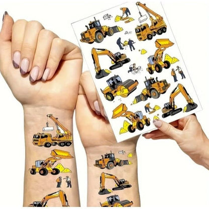 Temporary Tattoos - Excavator Bulldozer Builder