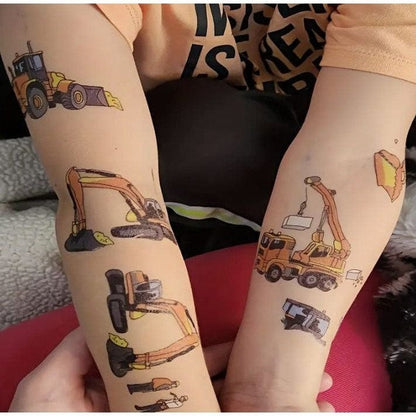 Temporary Tattoos - Excavator Bulldozer Builder