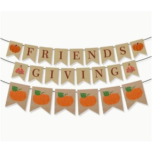 Thanksgiving Pumpkin & Maple Leaf Banner: Autumn Pull Flag for Fall Decor