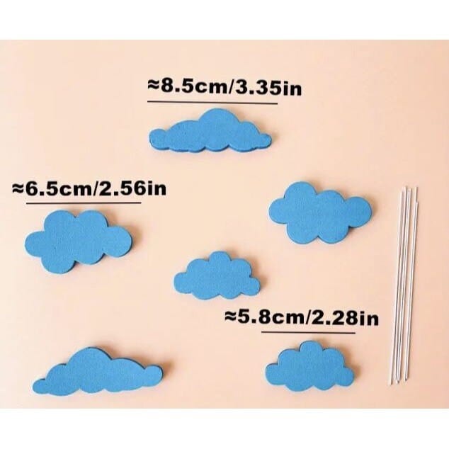 Three-dimensional Clouds Balloon Baking Inserts