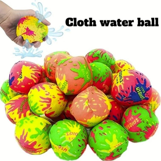 Hand holding cloth water balls